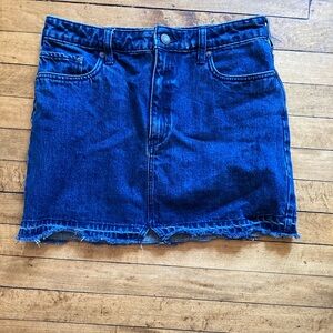 Free People denim mini skirt